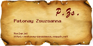 Patonay Zsuzsanna névjegykártya