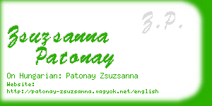 zsuzsanna patonay business card